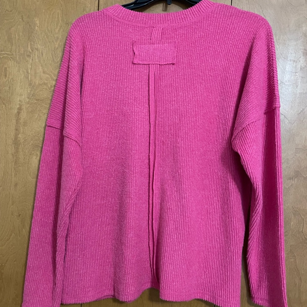 Zenana Pink and Blue Ribbed Sweaters - Picture 5 of 5
